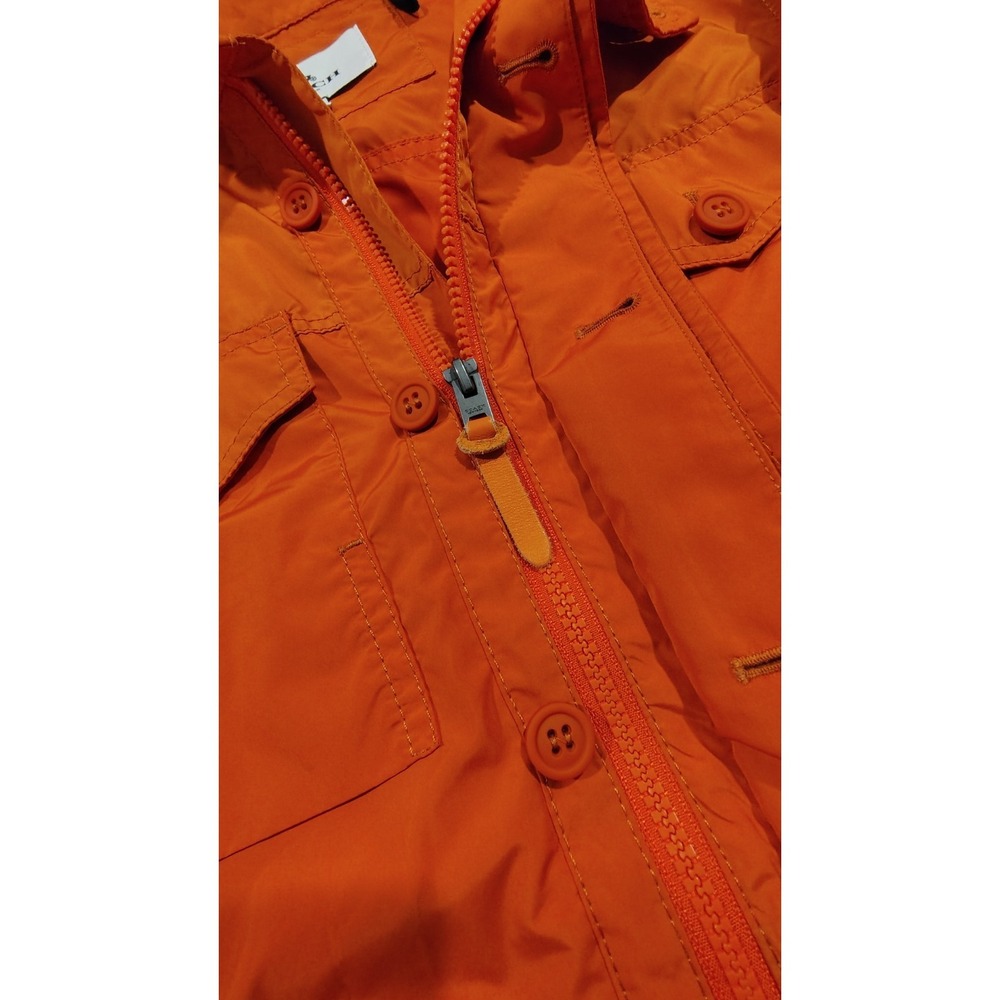 COACH New York Windbreaker Coat Jacket Orange Detach Sleeves  Small Hoodie - Picture 12 of 16